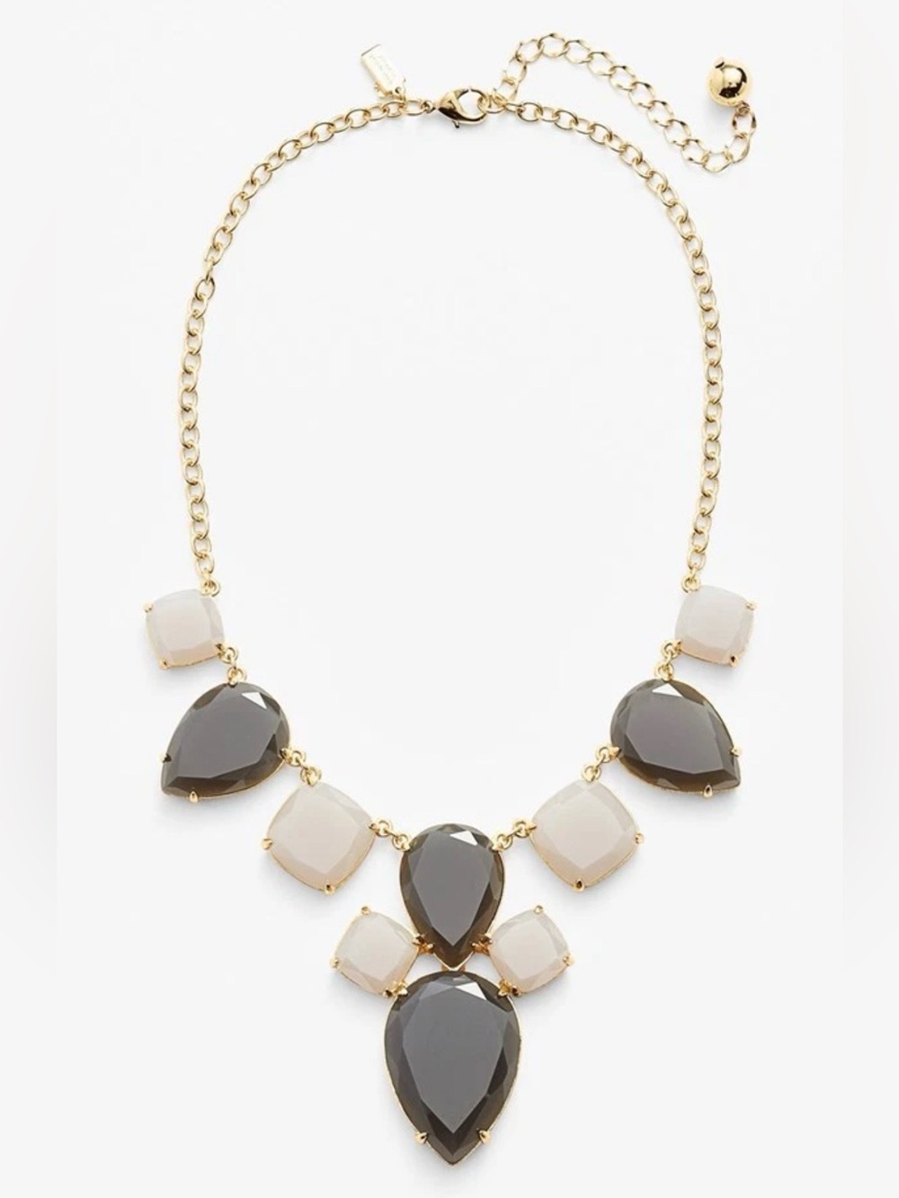 Kate Spade New York Brenton Square Necklace Smoke & Taupe Statement Necklace